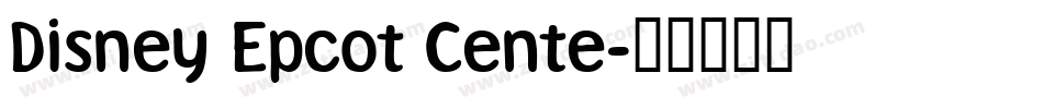 Disney Epcot Cente字体转换